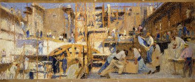 Arbetarna; Le Travail, 1914 av Henri Martin