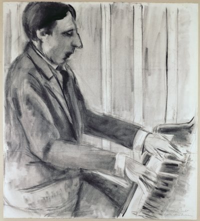 Alfred Cortot (penna, bläck och akvarell) av Henri Matisse