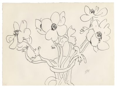 Anemoner i en vas av Henri Matisse