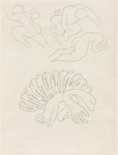 Autre Eventail, de Mademoiselle Mallarmé, plansch 21 från Poesies de Mallarmé av Henri Matisse
