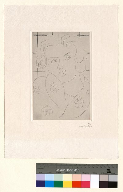 Byst, blommig klänning av Henri Matisse