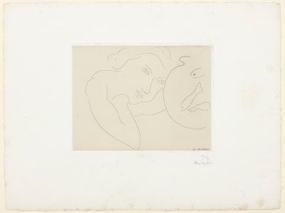 Cocked Head och fiskskål av Henri Matisse