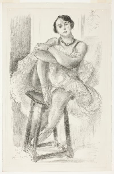 Dansare sittande på en pall, ur Ten Dancers av Henri Matisse