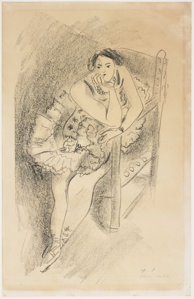 Dansare i en trästol av Henri Matisse