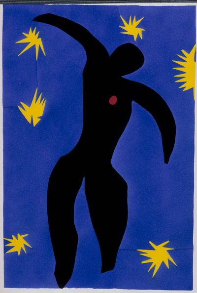 Ikaros fall. Ur "Jazz". Plansch VIII. S. 55 av Henri Matisse