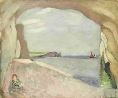 Etretat, det röda seglet (målning) av Henri Matisse