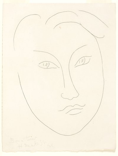 En ung pojkes ansikte av Henri Matisse