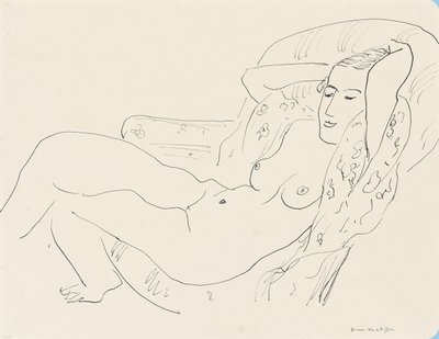Kvinnlig nakenbild, armarna uppsträckta av Henri Matisse