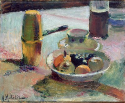 Frukt och kaffekanna, ca 1898 (olja på duk) av Henri Matisse