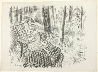 Flicka på en schäslong av Henri Matisse