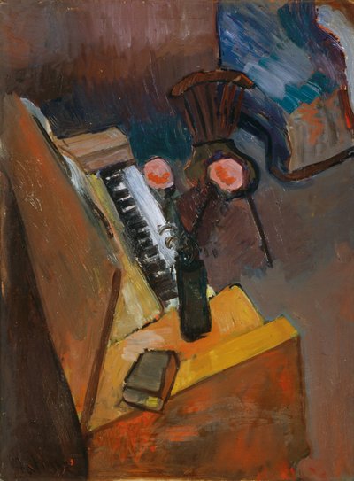 Harmonium interiör, ca 1900 (olja på kartong) av Henri Matisse