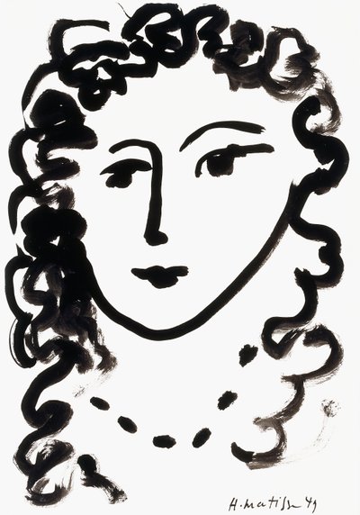 Huvud av en kvinna av Henri Matisse