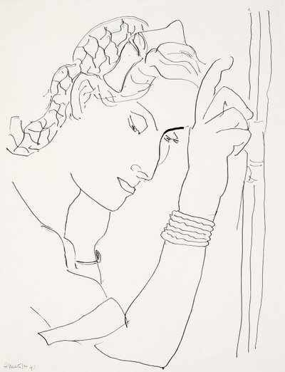 Huvud av en kvinna i profil av Henri Matisse