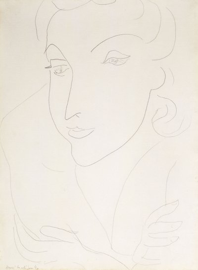 Huvud av en ung kvinna av Henri Matisse