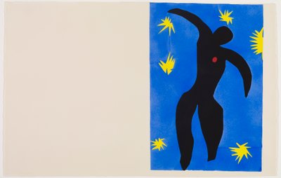 Icare, ca 1943 (pochoir tryckt med färgbläck på vävt papper) av Henri Matisse