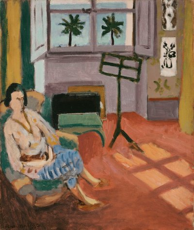 Interiör av studion, med notställ av Henri Matisse