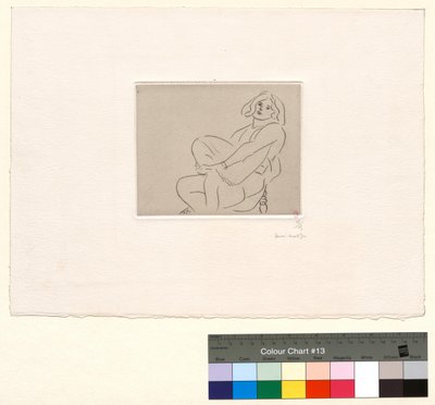 Ung kvinna som omfamnar sitt vänstra knä av Henri Matisse