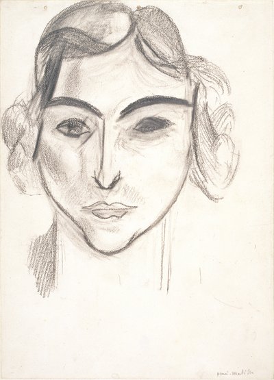 Kvinnohuvud. Porträtt av Laurette av Henri Matisse