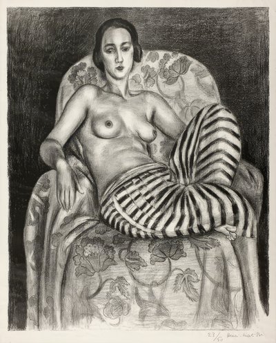 Stor odalisque i randiga pantalonger av Henri Matisse