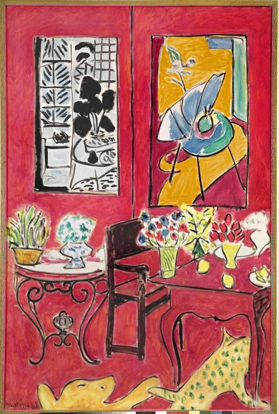 Stor röd interiör av Henri Matisse