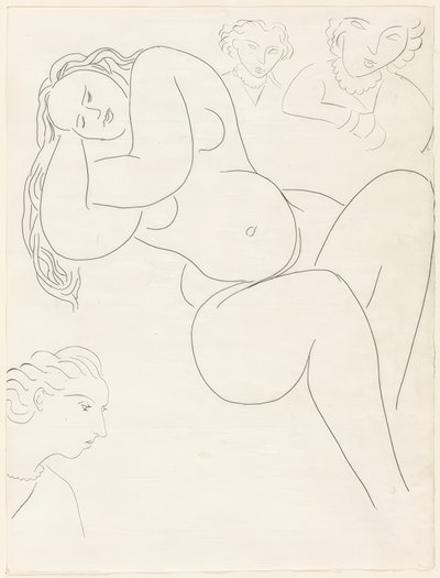 Le Sonneur, plansch åtta från Poesies de Mallarmé av Henri Matisse