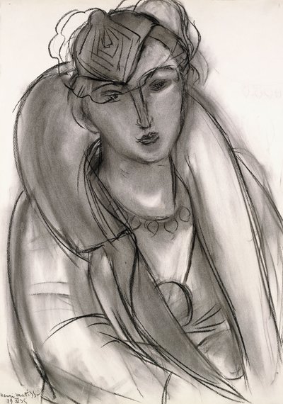 Lydia (Studie till porträtt i blå kavaj) av Henri Matisse