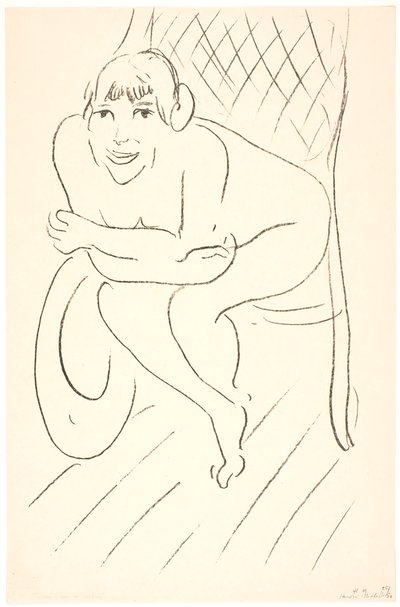 Naken kvinna i gungstol av Henri Matisse