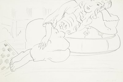 Odalisque rutmönster, kudde av Henri Matisse