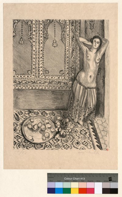 Stående odalisk med fruktfat av Henri Matisse