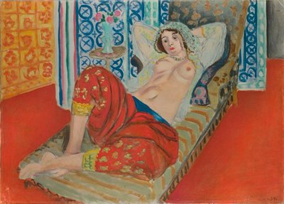 Odalisque i röda trikåbyxor av Henri Matisse