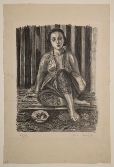 Odaliska med en skål frukt av Henri Matisse