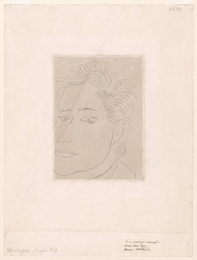 Outamaro, porträtt av Margot Matisse av Henri Matisse