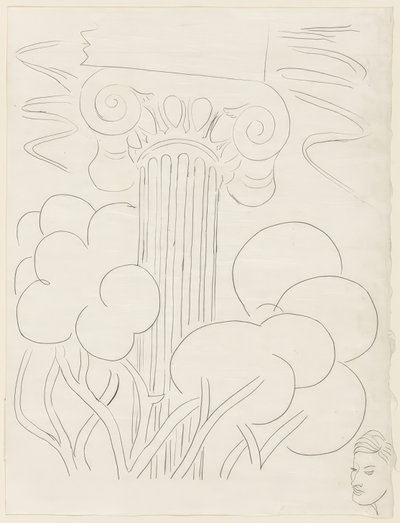 Flera sonetter: "A la nue accablante...", plansch 29 ur Poesies de Mallarmé av Henri Matisse