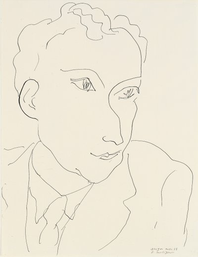 Porträtt av Louis Aragon av Henri Matisse