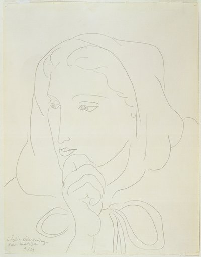 Porträtt av en kvinna i huva av Henri Matisse