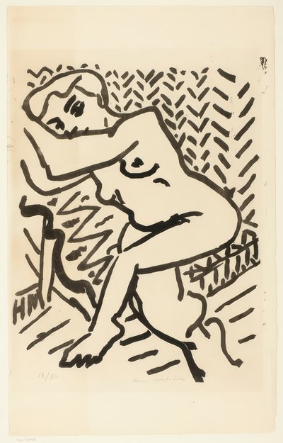Liten ljus träsnitt av Henri Matisse