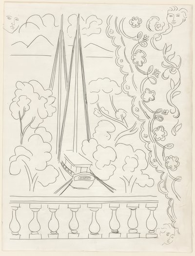 Soupir, plansch fem från Poesies de Mallarmé av Henri Matisse