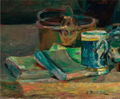 Still live with Books, ca 1895 (olja på duk) av Henri Matisse
