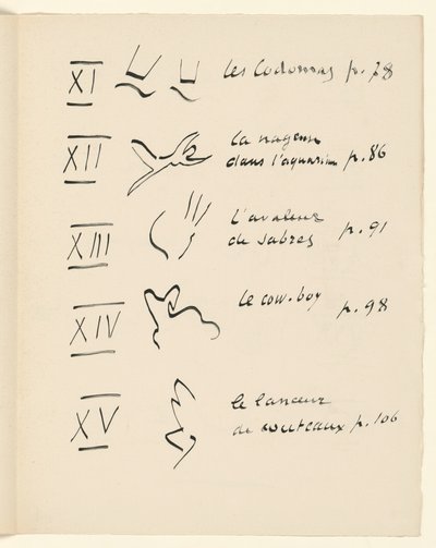 Bildtabell 3. Ur ”Jazz”. S. 151 av Henri Matisse