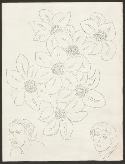Blommorna, plansch sex från Poesies de Mallarmé av Henri Matisse