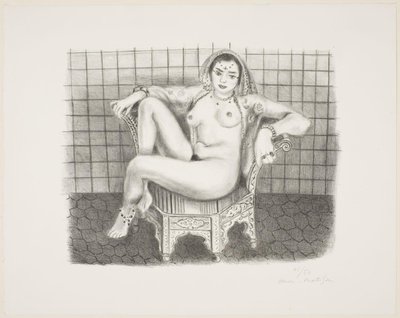 Ung hindu, sittande naken på en stol av Henri Matisse