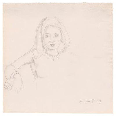 Ung kvinna med slöja av Henri Matisse