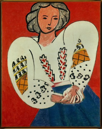 la blouse roumaine 1940 (olja på duk) av Henri Matisse