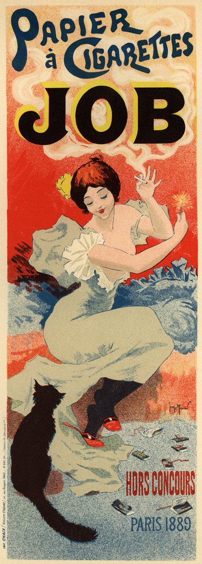 Reklamaffisch för silkespappret Job, c. 1900 av Henri Meunier