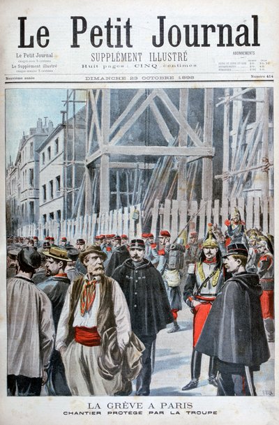 En strejk i Paris 1898 av Henri Meyer