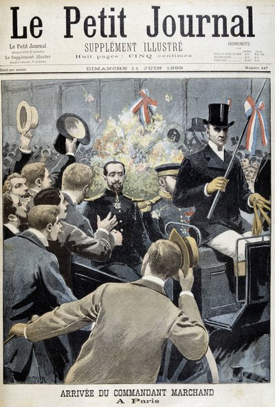 Kommendören Marchands ankomst till Paris - i "" Le Petite Journal"" av 1899-06-11 av Henri Meyer