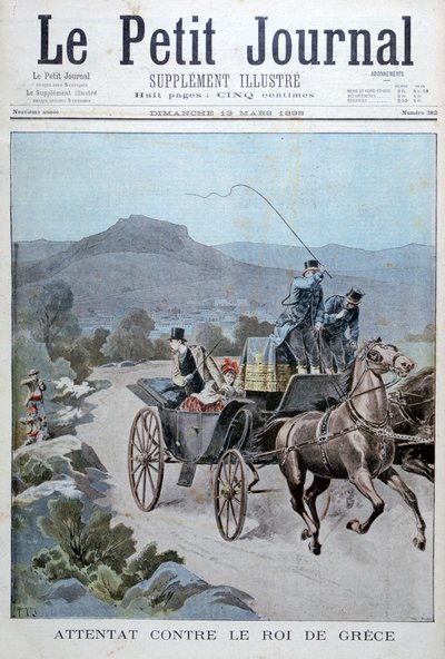 Angreppsförsök på kungen av Grekland, 1898 av Henri Meyer
