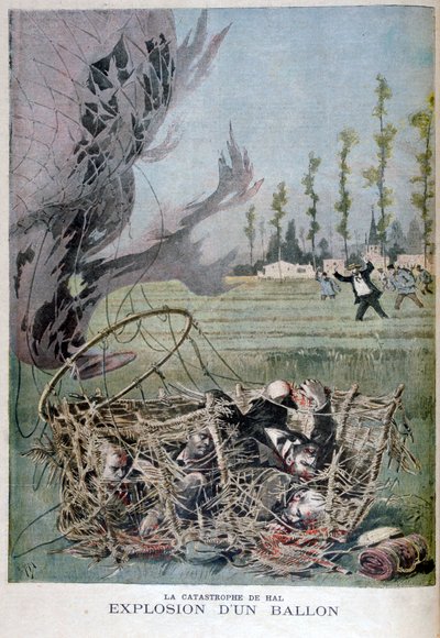 Ballongexplosion i Hal, Belgien, 1895. av Henri Meyer