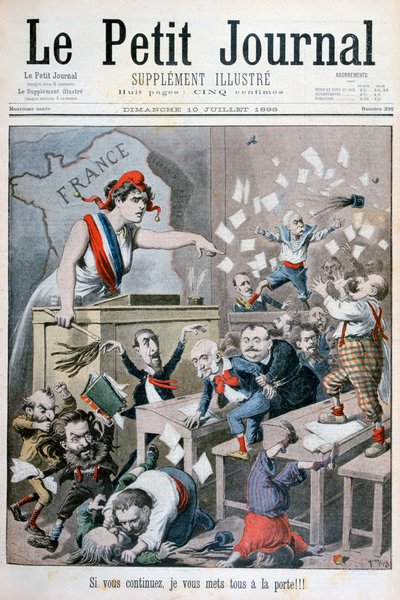 Karikatyr av deputeradekammaren, Paris, 1898 av Henri Meyer