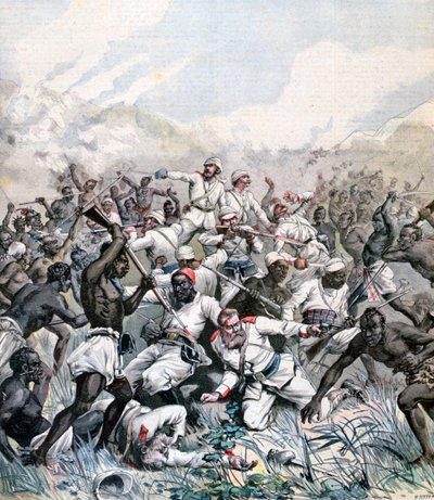 Förstörelse av en tysk expedition i Afrika, 1891 av Henri Meyer